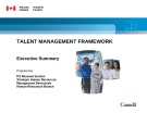 Lesson Framework for talent management at industry Canada
