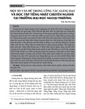 Một số vấn đề trong công tác giảng dạy và học tập tiếng Nhật chuyên ngành tại trường Đại học Ngoại thương