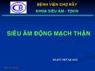 Bài giảng Siêu âm động mạch thận - BS. Bùi Phú Quang