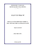 Luận văn Thạc sĩ Luật kinh tế: Pháp luật về bảo hiểm thất nghiệp, thực tiễn thực hiện tại tỉnh Quảng Ninh