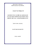 Luận văn Thạc sĩ Tài chính ngân hàng: Giải pháp nâng cao hiệu quả kinh doanh của Ngân hàng thương mại cổ phần công thương Việt Nam – chi nhánh Bình Xuyên