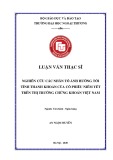 Luận văn Thạc sĩ Tài chính ngân hàng: Nghiên cứu các nhân tố ảnh hưởng tới tính thanh khoản của cổ phiếu niêm yết trên thị trường chứng khoán Việt Nam