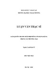 Luận văn Thạc sĩ Luật kinh tế: Giải quyết tranh chấp hợp đồng tín dụng bằng trọng tài thương mại