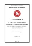 Luận văn Thạc sĩ Kinh doanh thương mại: Giải pháp hoàn thiện hoạt động marketing của Ngân hàng Nông nghiệp và Phát triển nông thôn Việt Nam – Chi nhánh Bắc Ninh