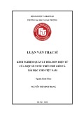 Luận văn Thạc sĩ Kinh tế học: Kinh nghiệm quản lý hóa đơn điện tử của một số nước trên thế giới và bài học cho Việt Nam