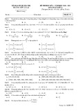 Đề thi học kì 1 môn Toán 11 năm 2020-2021 có đáp án - Trường THPT Lê Lợi