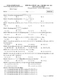 Đề thi học kì 1 môn Toán 10 năm 2020-2021 có đáp án - Trường THPT chuyên Huỳnh Mẫn Đạt (Khối cơ bản)