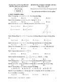 Đề thi học kì 1 môn Toán 10 năm 2020-2021 có đáp án - Trường THPT Lạc Long Quân