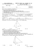 Đề thi học kì 1 môn Toán 11 năm 2020-2021 có đáp án - Trường THPT chuyên Huỳnh Mẫn Đạt (Khối cơ bản)