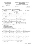 Đề thi học kì 1 môn Toán lớp 10 năm 2020-2021 có đáp án - Trường THPT Lê Lợi