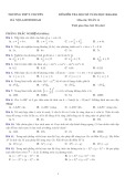 Đề kiểm tra học kì 1 môn Toán lớp 11 năm học 2020-2021 – Trường THPT Chuyên Hà Nội Amsterdam
