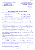 Đề kiểm tra học kì 1 môn Toán lớp 11 năm học 2018-2019 – Trường THPT Nguyễn Gia Thiều (Mã đề 126)