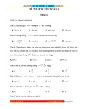 Đề thi thử học kì 1 môn Toán lớp 9 năm học 2020-2021