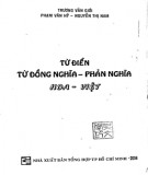 Từ điển Trung Việt - Từ đồng nghĩa và trái nghĩa: Phần 2