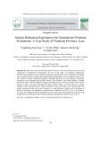 Sismic refraction exploration for groundwater potential evaluations: A case study of Vientiane province, Laos