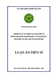 Luận án Tiến sĩ Quản lý đất đai: Nghiên cứu tác động của khu kinh tế đông nam Nghệ An đến quản lý sử dụng đất, đời sống và việc làm của người dân