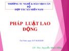 Bài giảng Pháp luật lao động – ThS. Nguyễn Minh Hằng