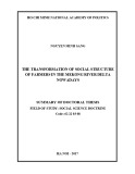 Summary of Doctoral thesis Social science doctrine: The transformation of social structure of farmers in the Mekong river delta nowadays