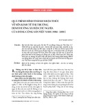 Quá trình hình thành nhận thức về nền kinh tế thị trường định hướng xã hội chủ nghĩa của Đảng Cộng sản Việt Nam (1986-2001)