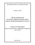Summary of the Phd thesis Dialectical and historical materialism: The transformation of socialist production relations during the reform period of Vietnam