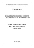 Summary of the Phd thesis Sociology: Social integration of workers in industry (Case study of Thang Long – Ha Noi industrial zone)