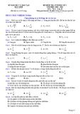 Đề thi học kì 1 môn Vật lí lớp 10 năm 2020-2021 có đáp án - Trường THPT Hàn Thuyên
