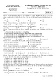 Đề thi học kì 1 môn Toán lớp 11 năm 2020-2021 có đáp án - Trường THPT Hướng Hóa