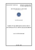 Luận án Tiến sĩ Sinh học: Nghiên cứu đặc điểm kháng kháng sinh và gen liên quan ở các chủng Salmonella đa kháng