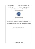 Luận văn Thạc sĩ Hóa học: Ứng dụng các phương pháp phân tích hiện đại trong khảo sát cấu trúc vật liệu khung cơ-kim