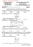 Đề kiểm tra học kì 1 môn Toán lớp 12 năm học 2020-2021 – Sở Giáo dục và Đào tạo Cần Thơ (Mã đề 101)