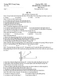 Đề thi học kì 1 môn Vật lí 7 năm 2020-2021 - Trường THCS Trưng Vương