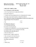 Đề thi học kì 1 môn Vật lí 7 năm 2020-2021 có đáp án - Trường THCS Bắc Phong