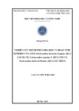 Luận án Tiến sĩ Hóa học: Nghiên cứu thành phần hóa học và hoạt tính sinh học của loài Trichosanthes baviensis Gagnep. (Qua lâu Ba Vì), Trichosanthes anguina L. (Dưa núi) và Trichosanthes kirilowii Maxim. (Qua lâu nhân)