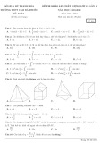 Đề thi KSCL môn Toán 12 năm 2019-2020 có đáp án - Trường THPT Cầm Bá Thước (Lần 1)