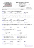 Đề thi KSCL môn Toán 12 năm 2020-2021 có đáp án - Trường THPT Lương Tài (Lần 1)