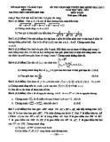 Đề thi chọn đội tuyển HSG dự thi quốc gia môn Toán 12 năm 2020-2021 - Trường THPT chuyên Bến Tre