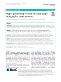 Proper positioning of mice for Cobb angle radiographic measurements