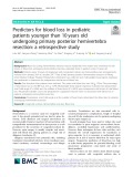 Predictors for blood loss in pediatric patients younger than 10 years old undergoing primary posterior hemivertebra resection: A retrospective study