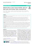 Relationship of joint hypermobility with low Back pain and lumbar spine osteoarthritis