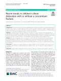 Recent trends in children's elbow dislocation with or without a concomitant fracture
