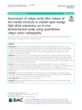 Assessment of valgus laxity after release of the medial structure in medial open-wedge high tibial osteotomy: An in vivo biomechanical study using quantitative valgus stress radiography