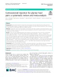 Corticosteroid injection for plantar heel pain: A systematic review and meta-analysis