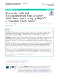 Bone erosion in the 2nd metacarpophalangeal head: Association with its bone mineral density by HR-pQCT in rheumatoid arthritis patients