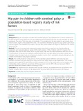 Hip pain in children with cerebral palsy: A population-based registry study of risk factors