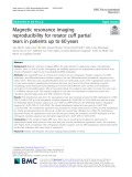 Magnetic resonance imaging reproducibility for rotator cuff partial tears in patients up to 60 years