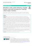 Mortality in older adults following a fragility fracture: Real-world retrospective matchedcohort study in Ontario