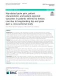 Hip-related groin pain, patient characteristics and patient-reported outcomes in patients referred to tertiary care due to longstanding hip and groin pain: A cross-sectional study