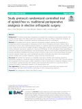 Study protocol: Randomized controlled trial of opioid-free vs. traditional perioperative analgesia in elective orthopedic surgery