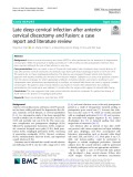 Late deep cervical infection after anterior cervical discectomy and fusion: A case report and literature review