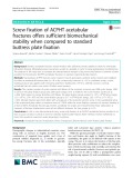 Screw fixation of ACPHT acetabular fractures offers sufficient biomechanical stability when compared to standard buttress plate fixation
